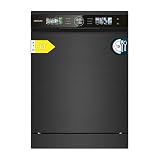 Cecotec Kompakte Spülmaschine 60 cm Bolero Aguazero 6320 Dark D, 1900W, 15 Gedecke, 8 Programme, FullColor…