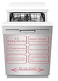 Amica Einbau Geschirrspüler 45cm unterbaubar, Aqua Stopp, 10 Maßgedecke EGSPU 500 910-1 E